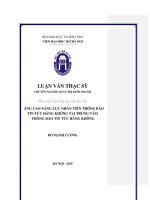 Nâng cao năng lực nhân viên thông báo tin tức hàng không tại trung tâm thông báo tin tức hàng không 