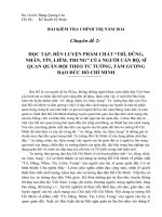 tư tưởng hồ chí minh về trí dũng nhân tín liêm trung