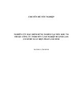 Nghiên cứu đặc điểm rừng nghèo tại Công ty Lâm Nghiệp Di Linh