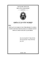 Phân lập và xác định các đặc tính sinh học của chủng vi khuẩn PHOTOBACTERIUM DAMSELAE gây bệnh tụ huyết trùng ở cá biển nuôi lồng tại hải phòng 