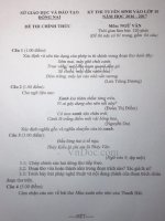 Đề thi tuyển sinh vào lớp 10 môn Ngữ văn tỉnh Đồng Nai năm học 2016 - 2017