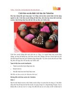 Cách làm socola hình trái tim cho Valentine