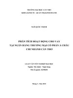 phân tích hoạt động cho vay tại ngân hàng thương mại cổ phần á châu chi nhánh cần thơ 