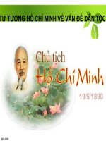 Chủ đề: Tư tưởng Hồ Chí Minh về vấn đề dân tộc