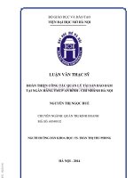 Hoàn thiện công tác quản lý tài sản bảo đảm tại ngân hàng TMCP an bình   chi nhánh hà nội 