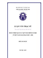 Hoàn thiện quản lý quỹ bảo hiểm xã hội ở việt nam giai đoạn 2015 2020 