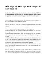 Hỏi đáp về thủ tục khai nhận di sản thừa kế