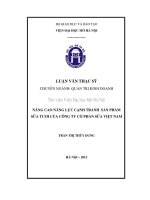 Nâng cao năng lực cạnh tranh sản phẩm sữa tươi của công ty cổ phần sữa việt nam 