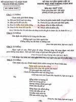 Đề thi tuyển sinh vào lớp 10 môn Ngữ văn thành phố Đà Nẵng năm học 2016 - 2017