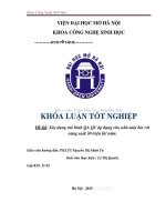 Xây dựng mô hình QA QC áp dụng cho nhà máy bia với năng suất 30 triệu lít năm 