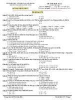 Đề thi học kỳ I lớp 12 trung tâm giáo dục thường xuyên Châu Đốc - An Giang