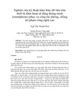 Nghiên cứu kỹ thuật khai thác dữ liệu trên thiết bị điện thoại di động thông minh (smartphone) phục vụ công tác phòng, chống tội phạm công nghệ cao