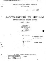 lưỡng đầu chế tại việt nam dưới thời lê trung hưng 