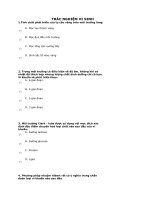 TRẮC NGHIỆM VI SINH 