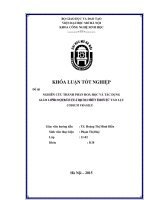Nghiên cứu thành phần hóa học và tác dụng giảm LIPID nội bào của dịch chiết EtOH từ tảo lục CODIUM FRAGILE 