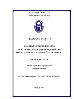 Giải pháp nâng cao hiệu quả quản lý vốn đầu tư xây dựng cơ bản tại công ty TNHH MTV 35   tổng công ty đông bắc 