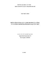 phân tích năng lực cạnh tranh của công ty cổ phần kinh doanh kim loại tân việt 