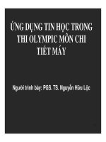 ỨNG DỤNG TIN HỌC TRONG THI OLYMPIC MÔN CHI TIẾT MÁY