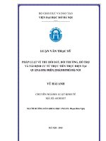 Pháp luật về thu hồi đất, bồi thường, hỗ trợ và tái định cư từ thực tiễn thực hiện tại quận long biên, thành phố hà nội 