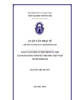 Nâng cao chất lượng dịch vụ thẻ tại ngân hàng TMCP kỹ thương việt nam techcombank 