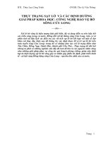 Thực trạng sạt lở và các định hướng giải pháp khoa học công nghệ bảo vệ bờ Sông Cửu Long