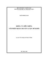 Khóa và siêu khóa với phép dịch chuyển lược đồ khối 