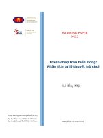 Tranh chấp trên biển Đông: Phân tích từ lý thuyết trò chơi