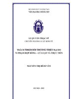 Trách nhiệm bồi thường thiệt hại do vi phạm hợp đồng   lý luận và thực tiễn