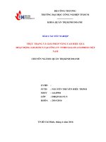 THỰC TRẠNG VÀ GIẢI PHÁP NÂNG CAO HIỆU QUẢ HOẠT ĐỘNG LOGISTICS TẠI CÔNG TY TNHH SAGAWA EXPRESS VIỆT NAM