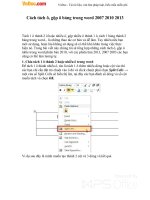 Các thao tác với bảng (Phần 2)