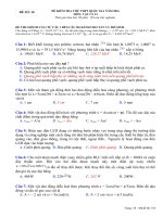 Đề thi thử số 10 môn lý THPT Quốc gia năm 2016 có đáp án