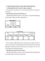 Phân tích SPSS  Các nhân tố ảnh hưởng mức độ hài lòng khách hàng đối với dịch vụ cho vay