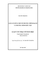 Giải gần đúng một số phương trình đại số và phương trình siêu việt