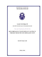 Hoàn thiện quản lý nguồn nhân lực tại công ty tnhh một thành viên viễn thông quốc tế fpt 