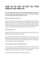 Tư vấn về thủ tục khai nhận di sản thừa kế