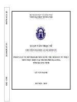 Pháp luật về hỗ trợ khi nhà nước thu hồi đất từ thực tiễn thực hiện tại thành phố hạ long, tỉnh quảng ninh 