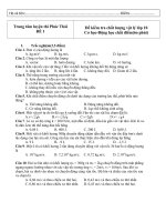 đề kiểm tra chương 1 động học chất điểm