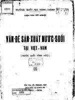 vấn đề sản xuất nước suối tại việt nam ( nước suối vỉnh hảo) 