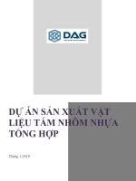 DỰ ÁN SẢN XUẤT VẬT LIỆU TẤM NÔM NHỰA TỔNG HỢP