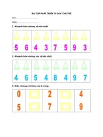 Bài tập phát triển tư duy cho trẻ