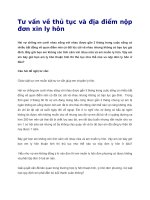 Tư vấn về thủ tục và địa điểm nộp đơn xin ly hôn