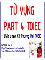 Từ Vựng TOEIC part4 CẤp TỐC Siêu Hot Cô MA PHƯ