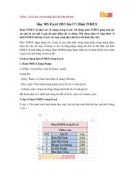 Học MS Excel 2013 bài 17: Hàm INDEX
