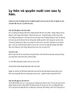 Ly hôn và quyền nuôi con sau ly hôn