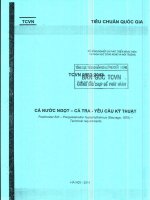 Yêu cầu kĩ thuật,thức ăn hỗn hợp cho thủy, hải sản, tiêu chuẩn quốc gia