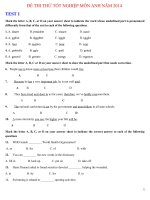 thi thử TN THPT tiếng anh (with key )