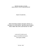 phân tích hoạt động tín dụng trung và dài hạn của ngân hàng thương mại cổ phần phát triển mê công chi nhánh cần thơ 