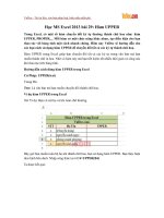 Học MS Excel 2013 bài 29: Hàm UPPER