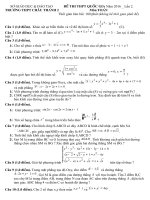 Đề thi toán THPT quốc gia năm 2016 có đáp án