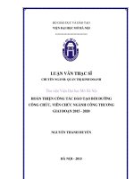 Hoàn thiện công tác đào tạo bồi dưỡng công chức, viên chức ngành công thương giai đoạn 2015 2020 